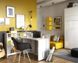 Work Concept Convertible Hidden Desk With Storage - Right Oak Artisan 115cm - thumbnail 7