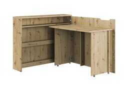 Work Concept Convertible Hidden Desk With Storage - Right Oak Artisan 115cm - thumbnail 1