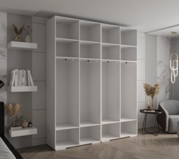 Inova II Hinged Door Wardrobe 200cm - Black 200cm - thumbnail 5