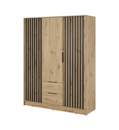 Nelly Hinged Door Wardrobe 155cm - Grey 155cm - thumbnail 6