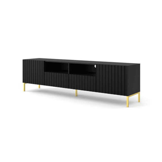 Wave TV Cabinet 200cm - Black 200cm - image 1