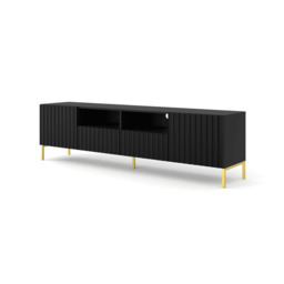 Wave TV Cabinet 200cm - Black 200cm - thumbnail 1