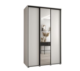 Cannes III Sliding Door Wardrobe 150cm - Black 150cm - thumbnail 3