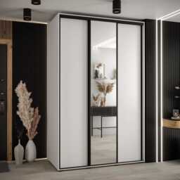 Cannes III Sliding Door Wardrobe 150cm - Black 150cm - thumbnail 2