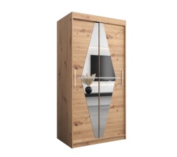 Boliwia Sliding Door Wardrobe 100cm - Oak Artisan 100cm - thumbnail 2