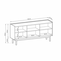 Boho Sideboard Cabinet 144cm - Oak Riviera 144cm - thumbnail 6