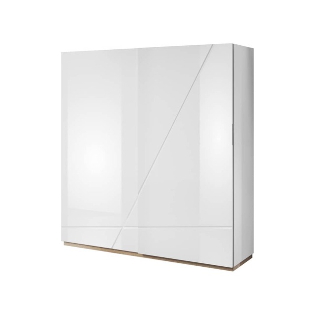 Futura FU-12 Sliding Door Wardrobe 200cm - White Gloss 200cm - image 1