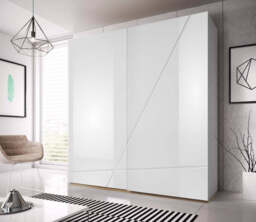 Futura FU-12 Sliding Door Wardrobe 200cm - White Gloss 200cm - thumbnail 2