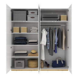 Futura FU-12 Sliding Door Wardrobe 200cm - White Gloss 200cm - thumbnail 3