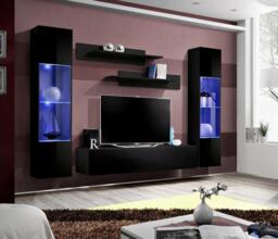 "Fly A3 Entertainment Unit For TVs Up To 65"" - Black 260cm" - thumbnail 1