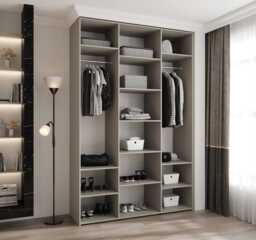 Como II Hinged Door Wardrobe 160cm - Cashmere 160cm - thumbnail 5
