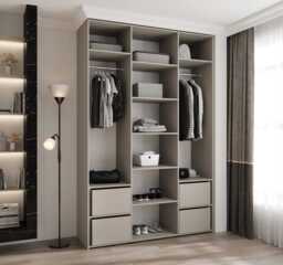 Como II Hinged Door Wardrobe 160cm - Cashmere 160cm - thumbnail 6