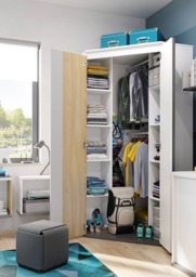 Imola IM-01 Corner Wardrobe 95cm - White Matt 95cm - thumbnail 4