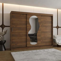 Ultra Sliding Door Wardrobe 250cm - Oak Walnut 250cm - thumbnail 1
