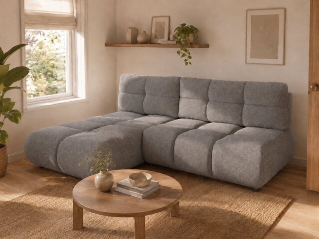Corner Sofa Bed Milo - Grey 230cm Left - image 1