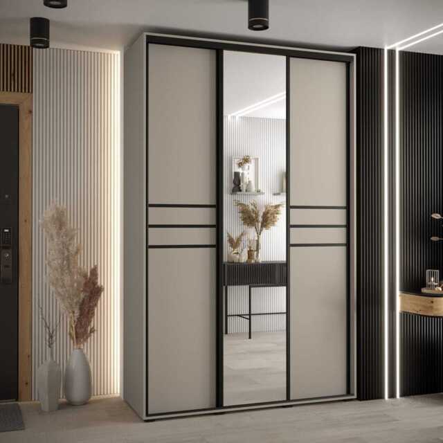 Dakota XI Sliding Door Wardrobe 150cm - Cashmere 150cm - image 1