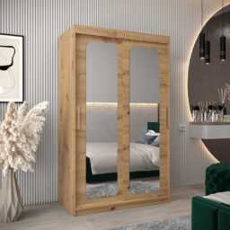Uppsala T3 Sliding Door Wardrobe 120cm - White 120cm - thumbnail 2
