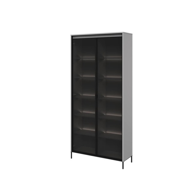 Trend TR-07 Tall Display Cabinet 92cm - Grey Matt 92cm - image 1