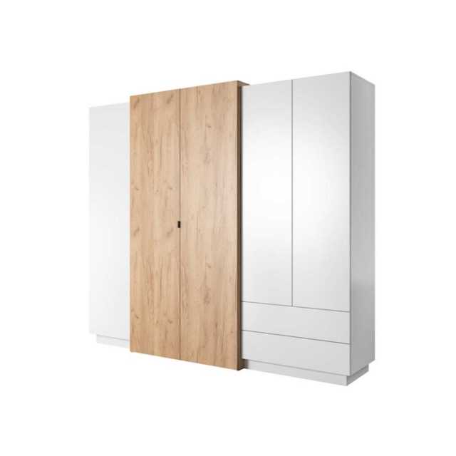 Stockholm Hinged Door Wardrobe 230cm - White 230cm - image 1