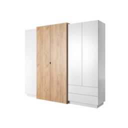 Stockholm Hinged Door Wardrobe 230cm - White 230cm - thumbnail 1