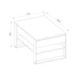 Quant QA-09 Coffee Table 100cm - Oak Artisan 100cm - thumbnail 5