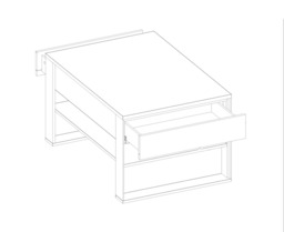 Quant QA-09 Coffee Table 100cm - Oak Artisan 100cm - thumbnail 6
