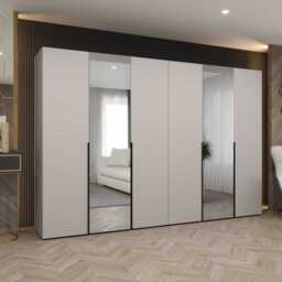 Alicante II Hinged Door Wardrobe 300cm - Oak Walnut 300cm - thumbnail 2