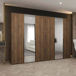 Alicante II Hinged Door Wardrobe 300cm - Oak Walnut 300cm