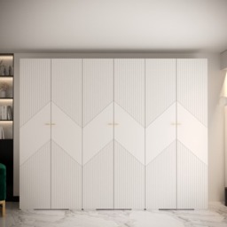 Manhattan II Hinged Door Wardrobe 300cm - Black 300cm - thumbnail 2