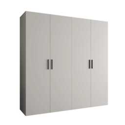 Bari I Hinged Door Wardrobe 200cm - White 200cm - thumbnail 5