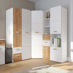 Lorento L14 Corner Wardrobe 71cm - White Matt 71cm - thumbnail 4