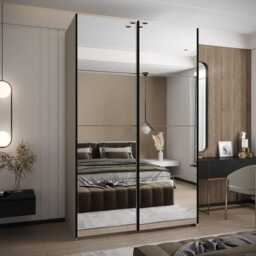 Trosa II Sliding Door Wardrobe 150cm - Cashmere 150cm