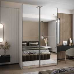 Trosa II Sliding Door Wardrobe 150cm - Cashmere 150cm - thumbnail 2