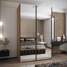 Trosa II Sliding Door Wardrobe 150cm - Cashmere 150cm - thumbnail 4