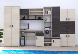 "Nelly Entertainment Unit For TVs Up To 49"" - Oak Silver 350cm" - thumbnail 2