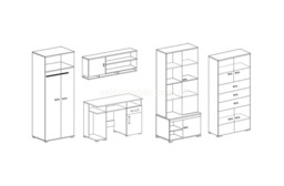 "Nelly Entertainment Unit For TVs Up To 49"" - Oak Silver 350cm" - thumbnail 3