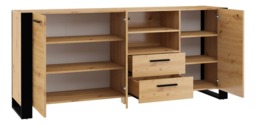 Nuka Sideboard Cabinet 197cm - Oak Artisan 197cm - thumbnail 2
