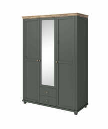 Evora 19 Hinged Wardrobe 154cm - Green 154cm - thumbnail 2
