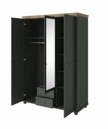 Evora 19 Hinged Wardrobe 154cm - Green 154cm - thumbnail 3