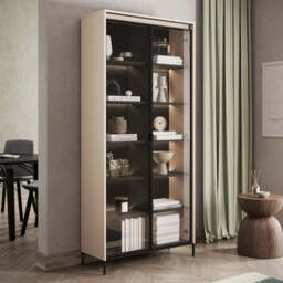Trend TR-07 Tall Display Cabinet 92cm - Beige 92cm - thumbnail 1