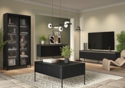Trend TR-07 Tall Display Cabinet 92cm - Beige 92cm - thumbnail 8