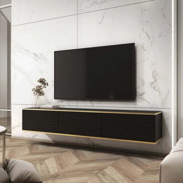 Moro Floating TV Cabinet 175cm - Black 175cm - image 1