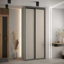 Dakota I Sliding Door Wardrobe 110cm - Cashmere 110cm - thumbnail 1