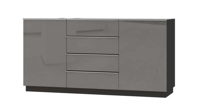 Helio 26 Sideboard Cabinet 160cm - Grey Glass 160cm - image 1