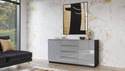 Helio 26 Sideboard Cabinet 160cm - Grey Glass 160cm - thumbnail 2