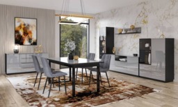 Helio 26 Sideboard Cabinet 160cm - Grey Glass 160cm - thumbnail 3