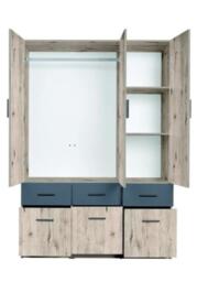Snow 04 Hinged Wardrobe 136cm - Oak Wellington 136cm - thumbnail 5