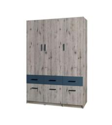 Snow 04 Hinged Wardrobe 136cm - Oak Wellington 136cm - thumbnail 1