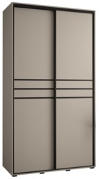 Dakota X Sliding Door Wardrobe 140cm - Cashmere 140cm - thumbnail 2