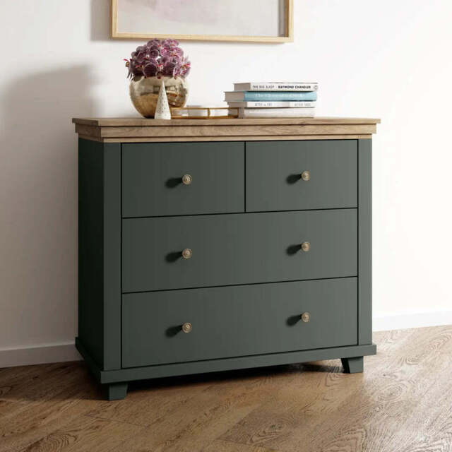 Evora 27 Chest of Drawers 90cm - Green 90cm - image 1